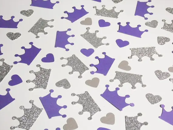 

Принцесса конфетти-короны, украшения для вечеринки, декор для дня рождения, настольное украшение для скрапбукинга