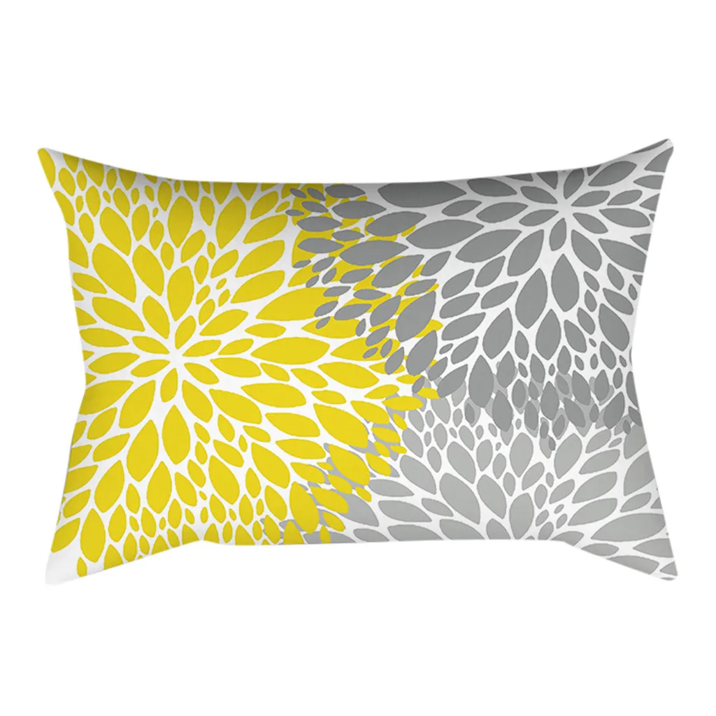 

Nordic Style Abstract Geometric Printed Linen Cotton Cushion Cover Yellow Lines Decorative Sofa Throw Pillow Case Almofadas