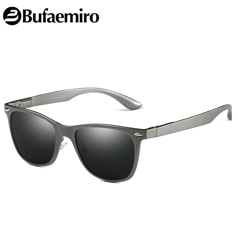 Bufaemiro latest fashion polarized square sunglasses with metal frame UV400 performance for men and women pomotion SW71127 | Аксессуары