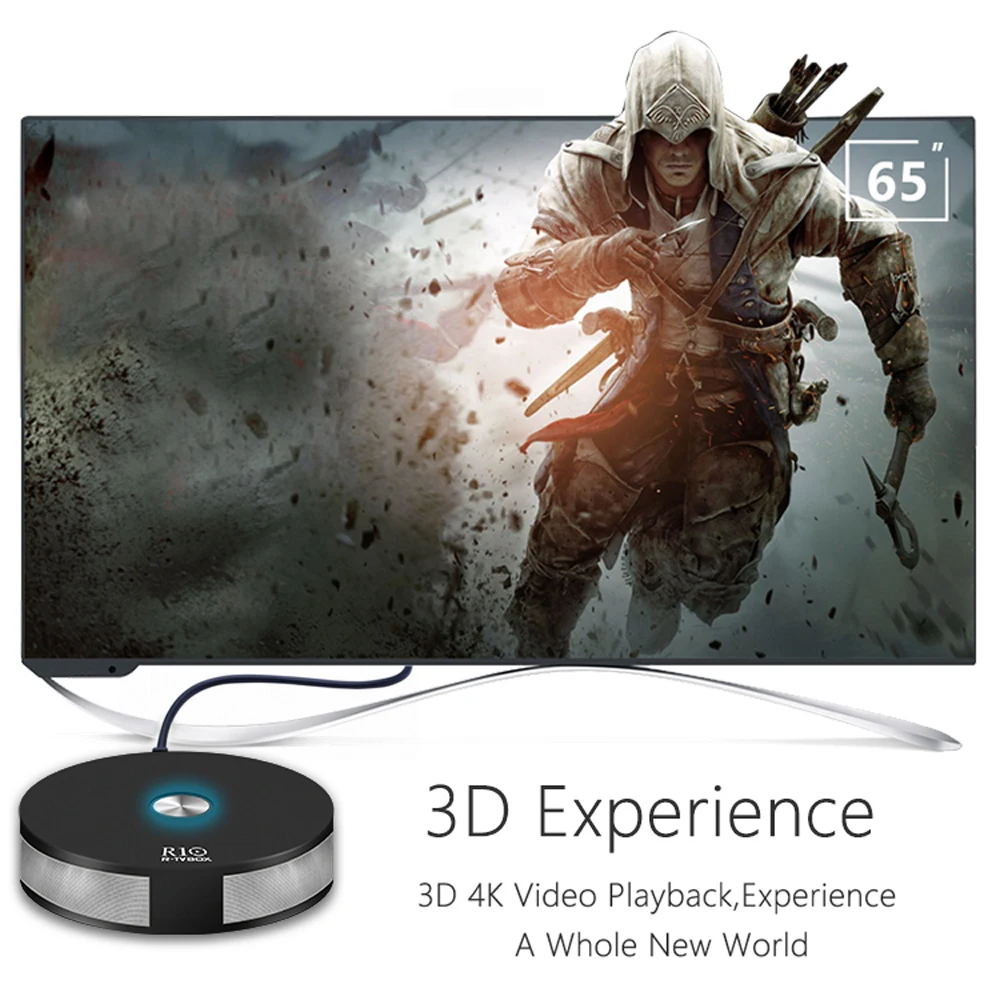 Smart TV приставка R10 Android 7.1.2 RK3328 четырехъядерный 64 бит UHD 4K 2 Гб 16 Wi-Fi BT4.1 HD медиаплеер с