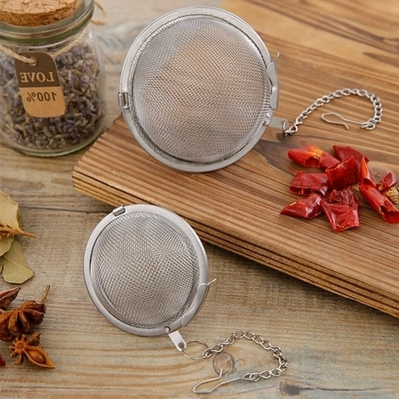 1 шт. Нержавеющая сталь Сфера Блокировка специй Чай мяч сетчатый Infuser Фильтр