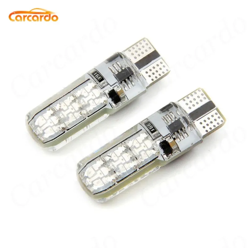 2 шт. 5050 SMD RGB T10 194 168 W5W машина для чтения цоколь лампы освещения мульти Цвет