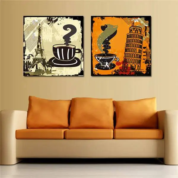 2 шт. без рамки Эйфелева башня холст картина настенные картины для гостиной