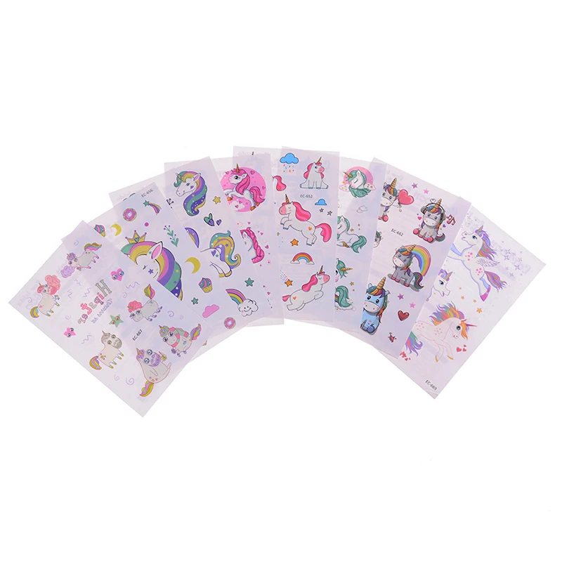 Новинка тату Единорог наклейка мультяшная Милая Детская животное Лошадь