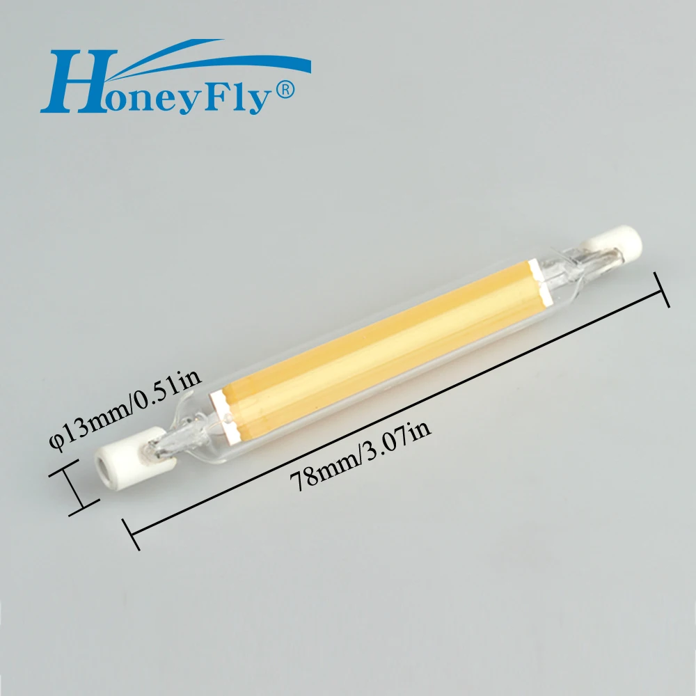 

Светодиодсветодиодный лампа HoneyFly J78 R7S COB 4 Вт 220 В, сменная галогенная лампа J78, энергосберегающая лампа АА + двухсторонняя нить, прожексветил...