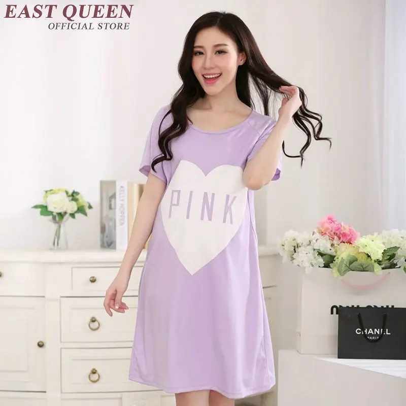 2018 летнее домашнее платье с буквенным принтом ночная рубашка для женщин круглым