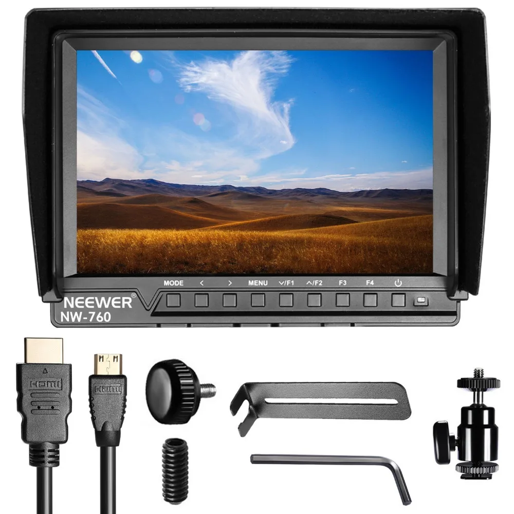 Neewer F200 полевой монитор ультратонкий 7 дюймов ips экран 1080 P Full HD 1920x1200 поддержка 4 k