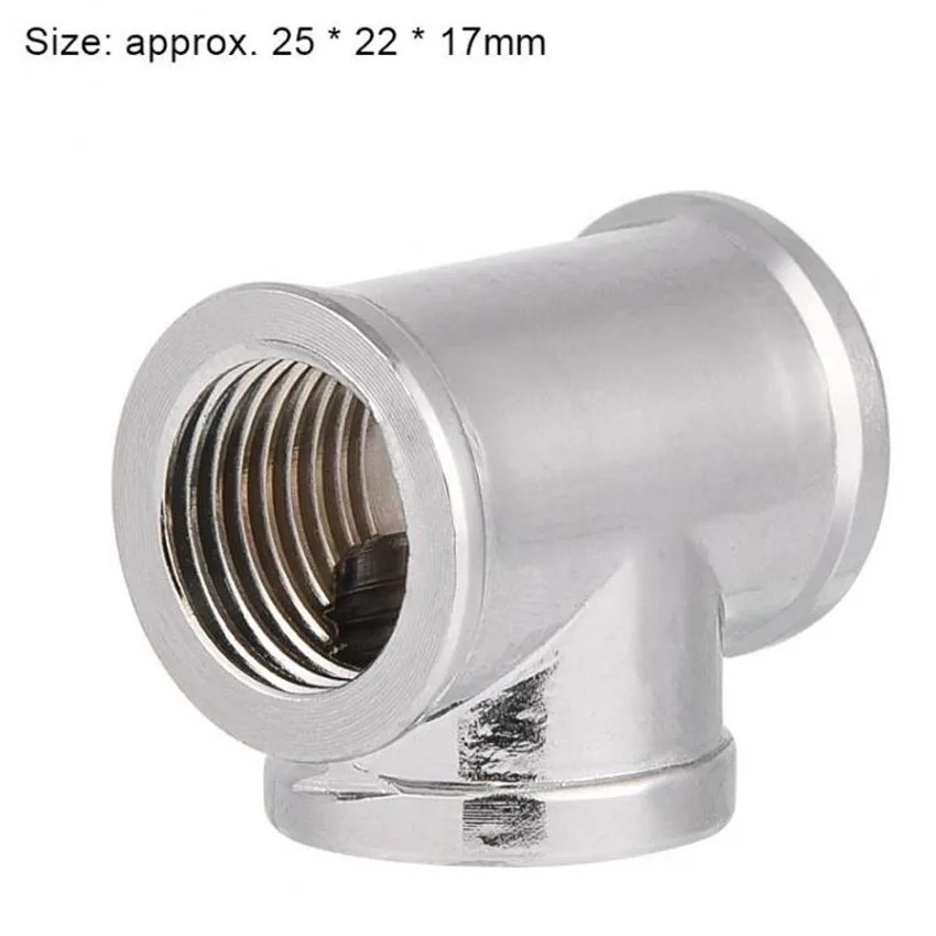 GKD G1/4 ''cube акриловый латунный 3 сторонний адаптер для компьютерной системы