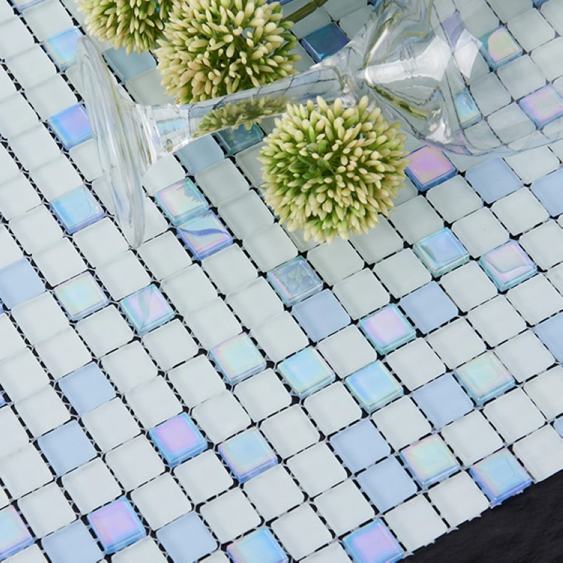 В наличии 3 цвета синяя розовая бежевая Мозаика из нержавеющей стали блестящая