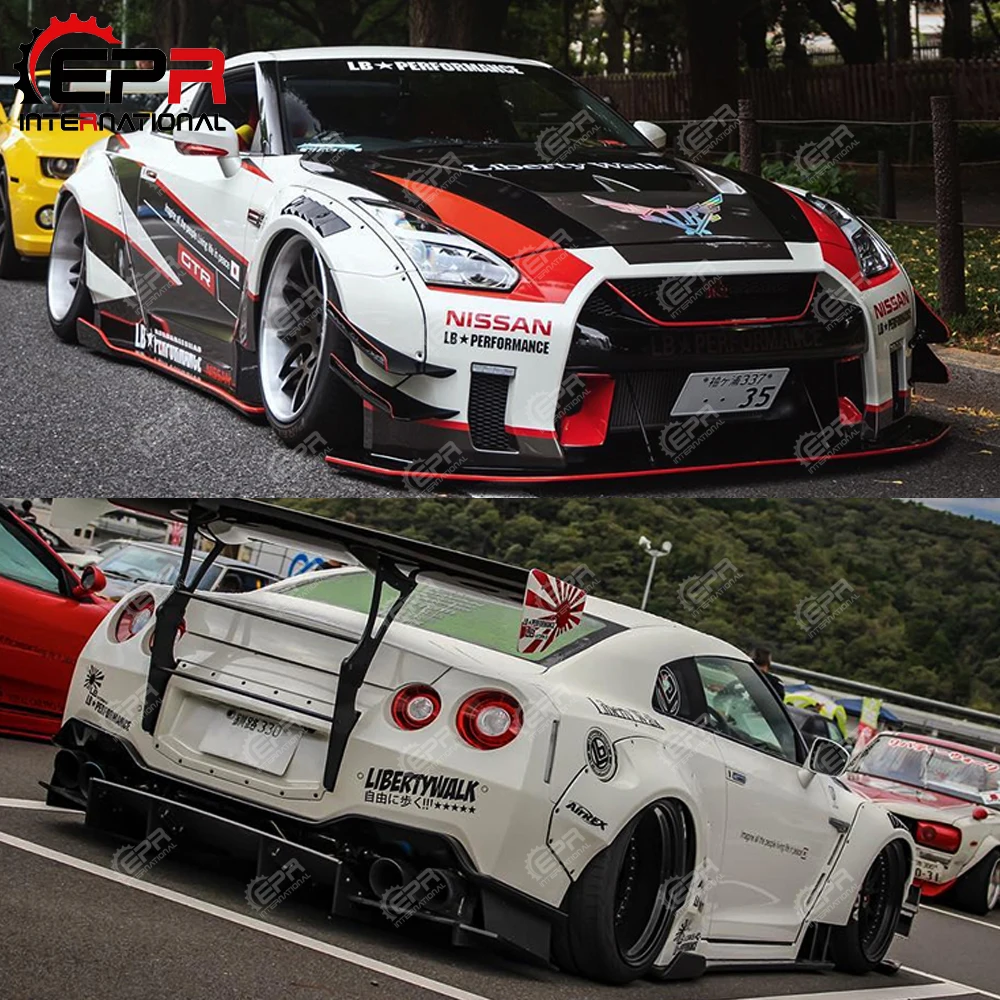Для Nissan GTR R35 CBA DBA LBV2 Стильные Полные широкие комплекты (FB/RB/SSD/SS/RF/FF/FL/RS/DIF/HOOD) для