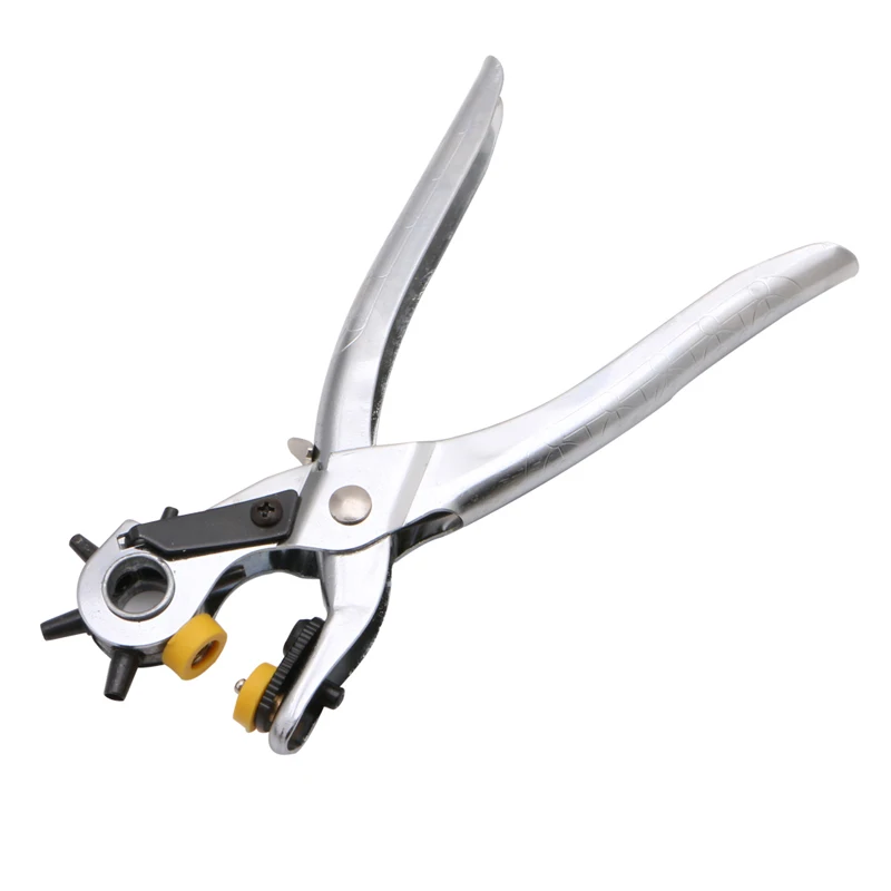 

New Leather Holes Punch Pliers Revolving Tool Heavy Duty Belt Hand Pliers Eyelet