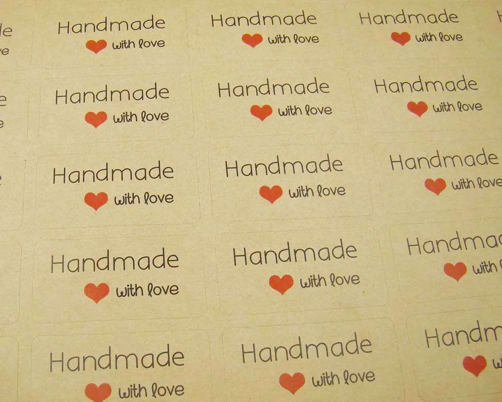 120 шт. 4*2 см ручная работа с красными наклейками винтажные наклейки этикетки из