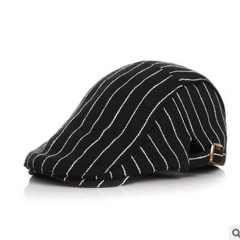 Регулируемые шапки для мальчиков и девочек Осенние простые полосатые Boina Militar в