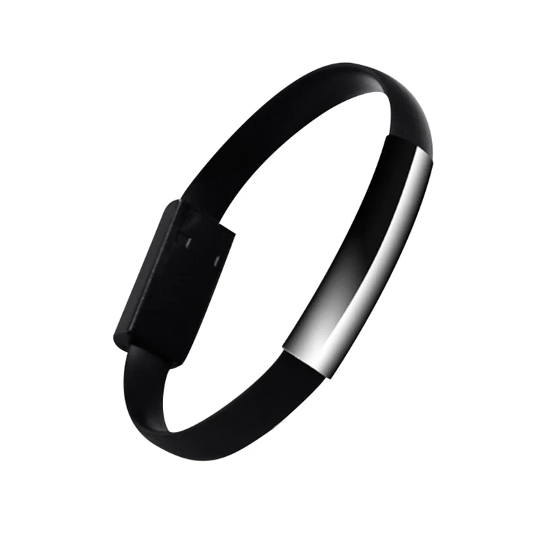 Usb кабель для зарядки браслет модный цветной на запястье мобильного телефона