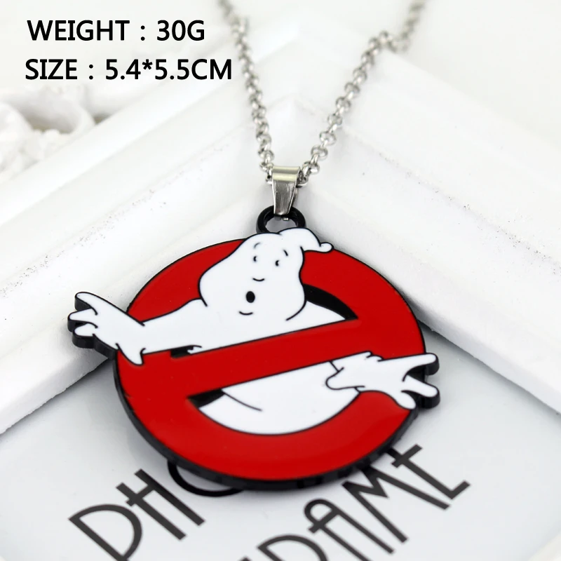 Украшения на шею из черного цвета с подвеской в виде Ghostbuster призрак ожерелья