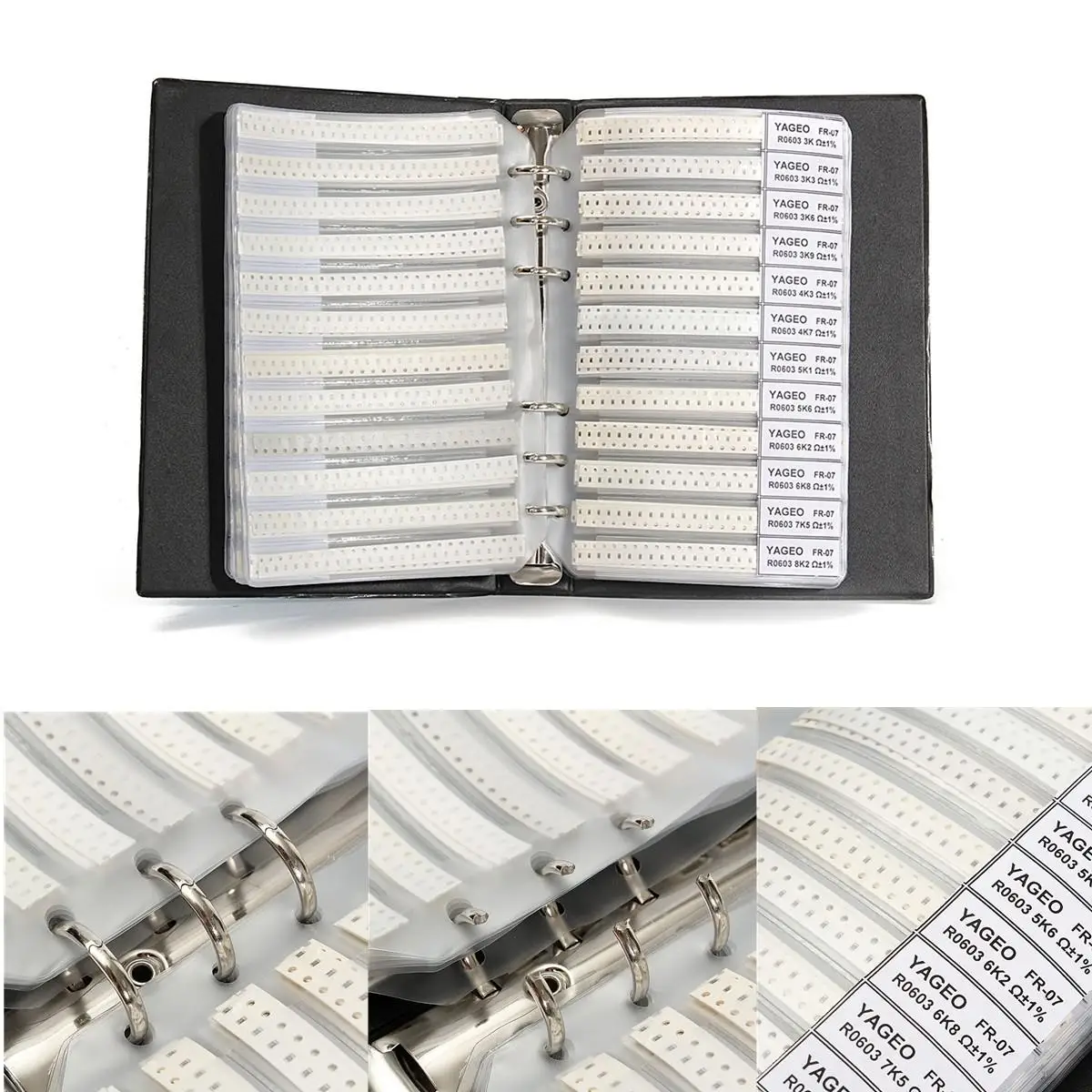 1 шт. черный 0603 1% SMD клип образец резистора книга 170 значения 50 шт./значение 8500 шт. комплект резисторов в ассортименте резисторы