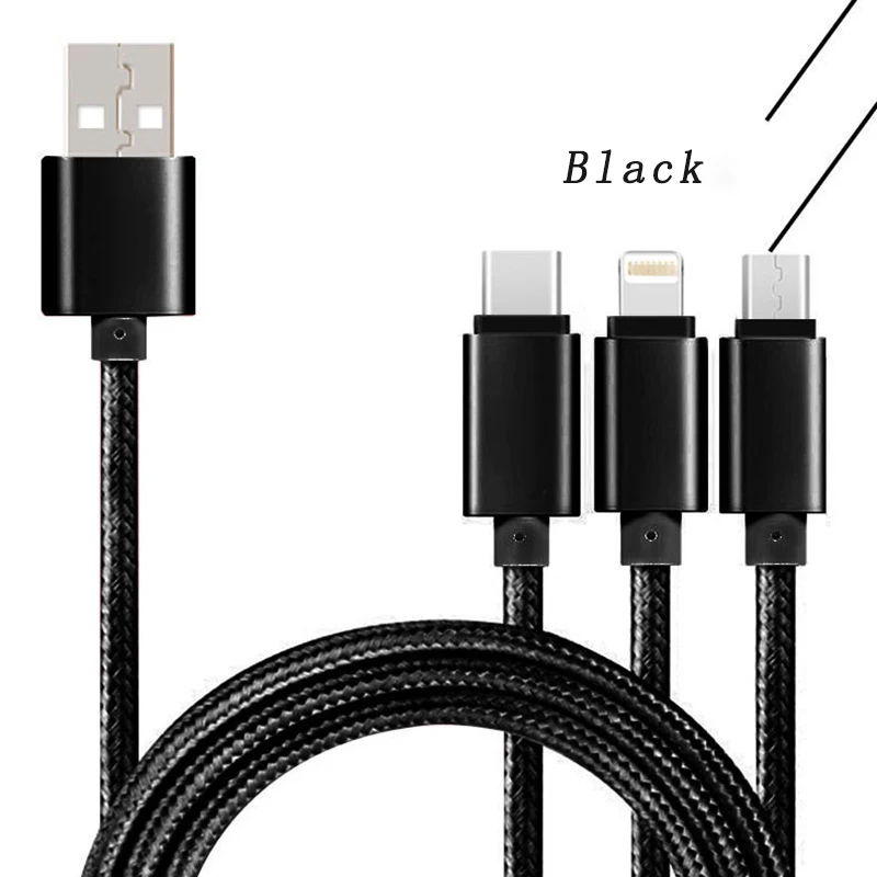 Три в одном быстрая зарядка алюминиевый сплав полностью медный провод сердечник