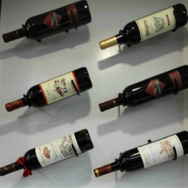 Простой металлический настенный держатель для бутылок и вина демонстрационная