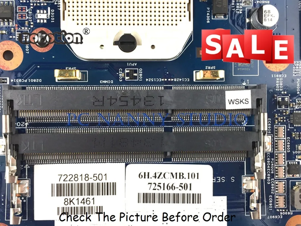 PCNANNY 722818 501 для HP ProBook 445 G1 материнская плата ноутбука DDR3