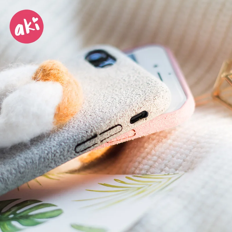 Чехол для телефона AKI Wool Corgi Panda чехол iPhone 8 7 Plus с милой собачкой и щенком 6 6S X |