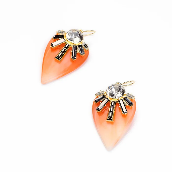 Женские серьги с имитацией драгоценных камней в форме сердца KISS ME Brincos Grandes цвет