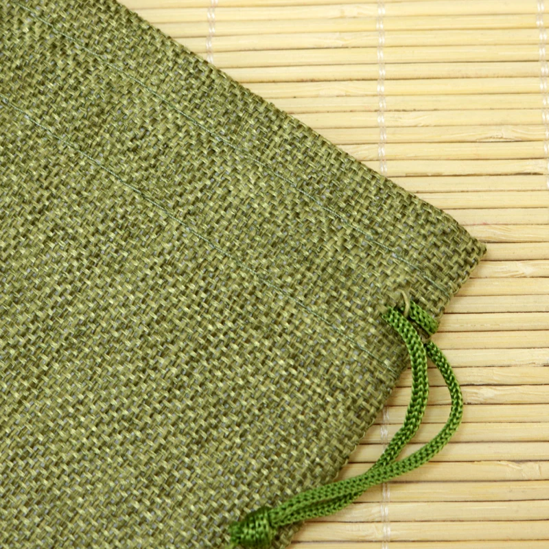 Джутовая сумка сумки подарки для конфет бусин армейский зеленый цвет 13x18 см 50 шт.