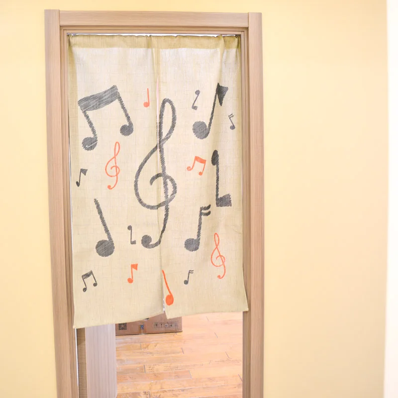 Занавеска из хлопчатобумажной ткани The joy of note креативная занавеска фэн-шуй для
