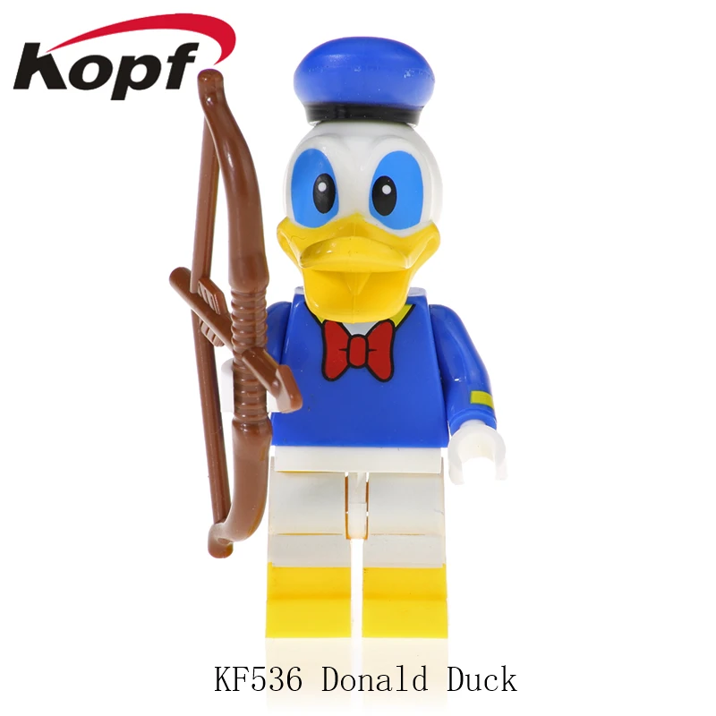 Одиночная строительных блоков персонаж мультфильма Doraemon Микки Дейзи Дак экшн-кирпичи фигурки для Детские модельные игрушки KF6041