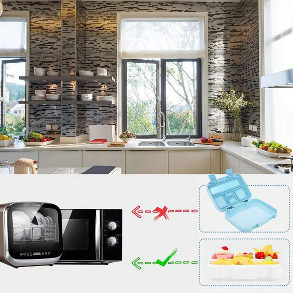 Японский Портативный Ланч-бокс для детей школьная разделяющая тарелка Bento