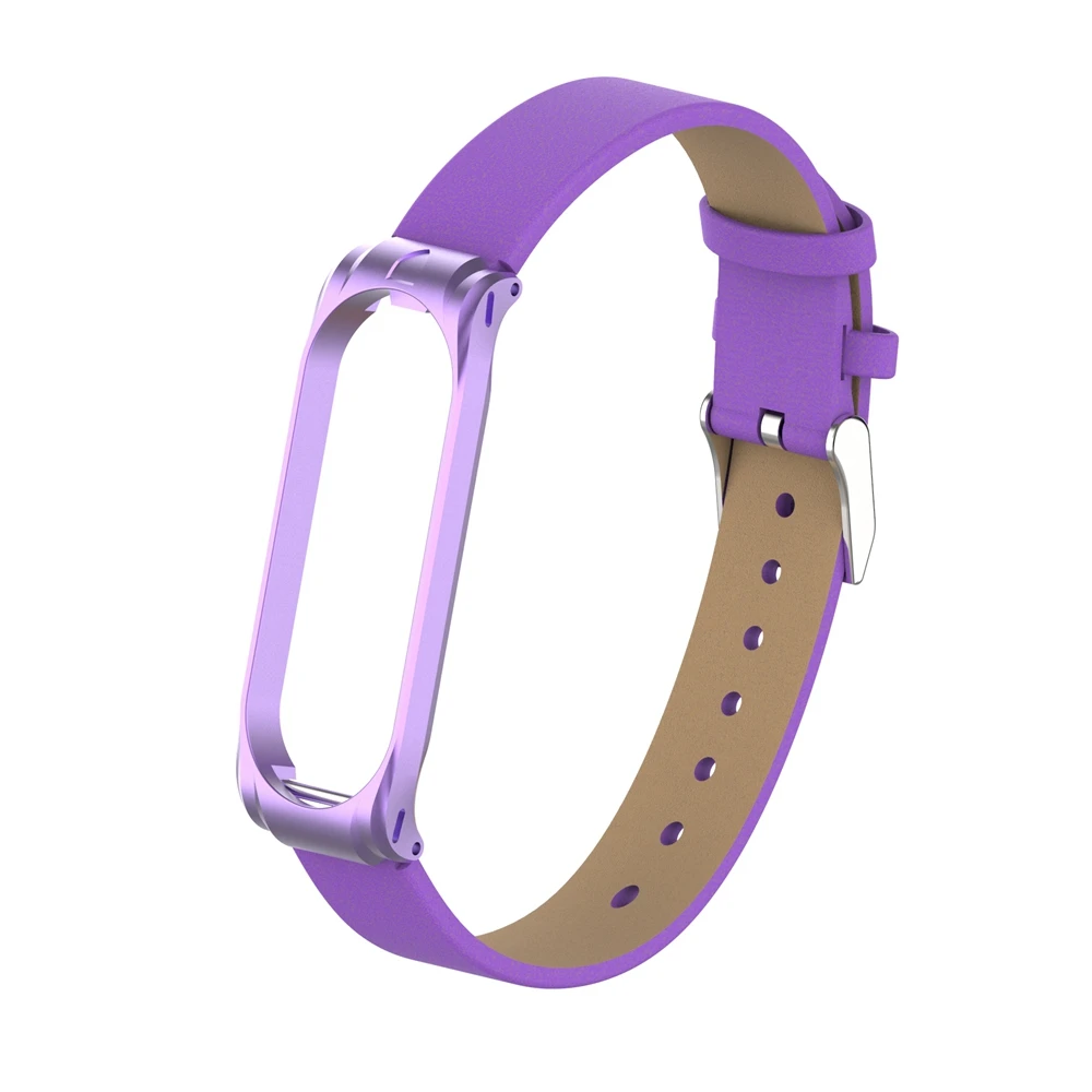 Кожаный ремешок для Xiaomi mi Band 4 3 Смарт-браслет металлический чехол для спортивных часов для mi Band 4 Замена
