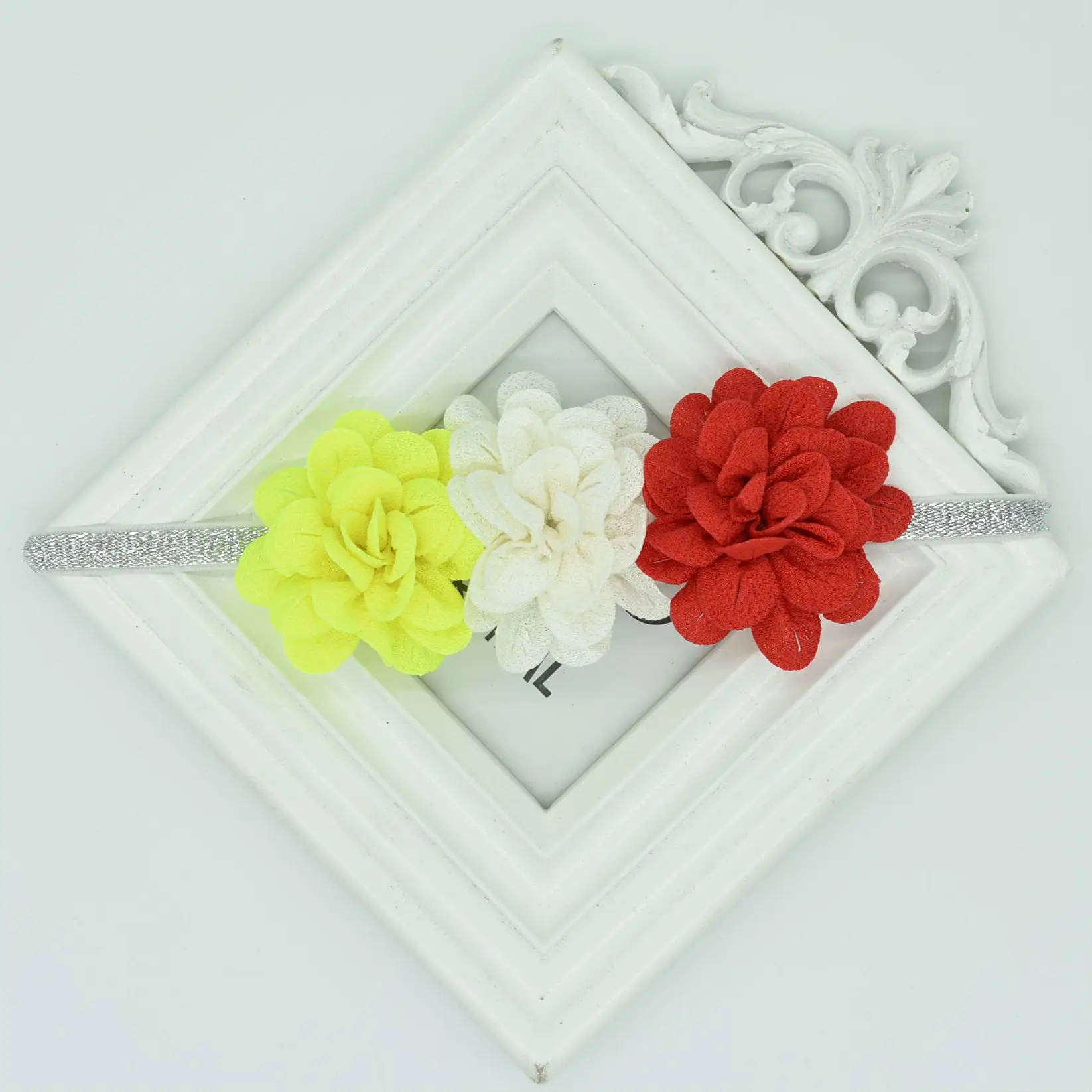 2018 Новинка с цветочным узором для девочек головная повязка аксессуары волос три