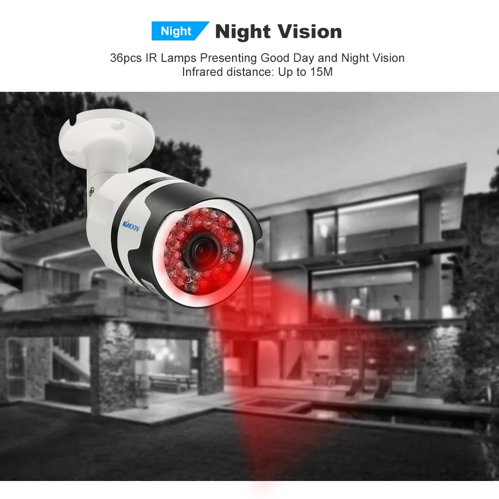 KKmoon 5.0MP AHD пуля Водонепроницаемый CCTV Камера 1/2.7 ''CMOS 35 шт ИК лампы Ночное видение