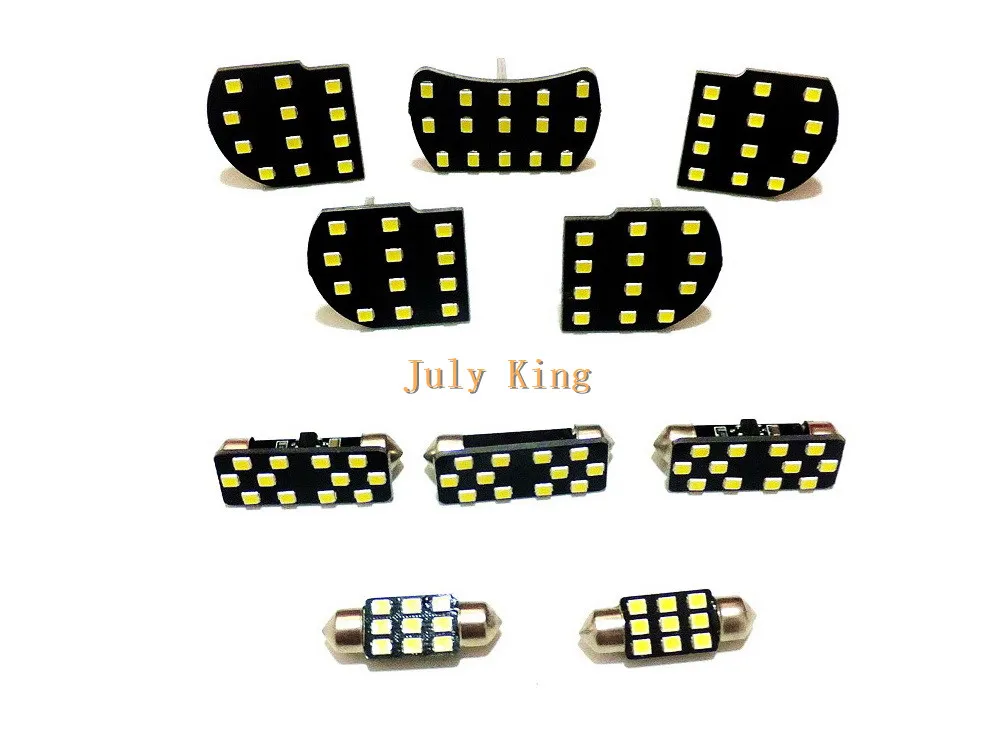 July King 10 шт. светодиодный светильник для чтения, 5 купольный светильник+ 1 светильник багажника+ 2 ножной светильник s+ 2 Дверных фонаря чехол для Buick Regal Opel Insignia