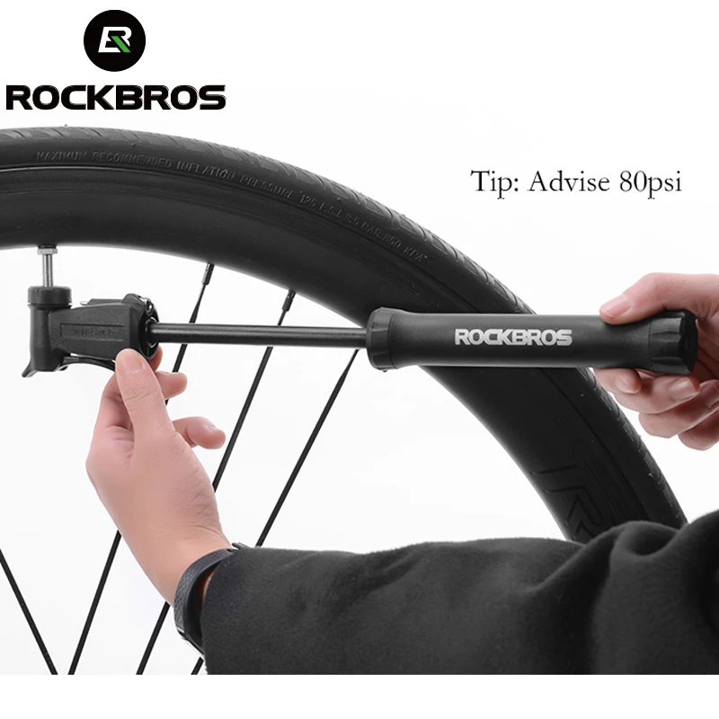 ROCKBROS 80 Psi мини портативный велосипедный насос двунаправленный воздушный Mtb