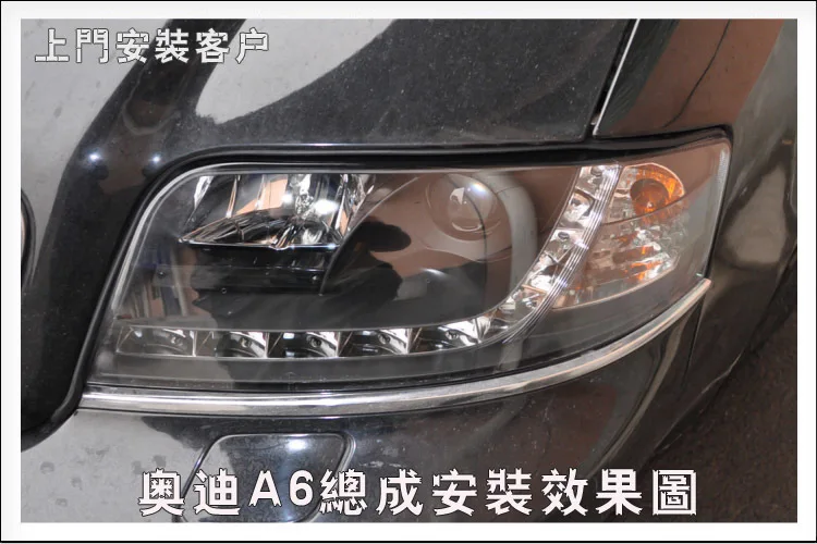 Lampever автомобильный Стайлинг для Audi A6 фары 1997-2004 для Audi A6 светодиодный фары DRL Объектив двойной луч H7 HID Ксеноновые би ксеноновые линзы