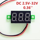 DIY красный синий цифровой модуль светодиодный мини дисплей DC2.5V-32V DC0-100V вольтметр тестер напряжения измерительный прибор с панелью для мотоцикла автомобиля