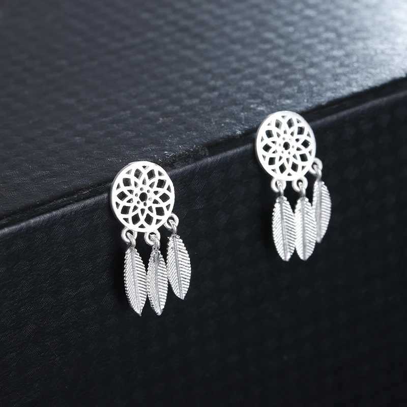 

100% 925 sterling silver fashion sunflower women stud earrings ladies birthday gift wholesale jewelry drop shipping female