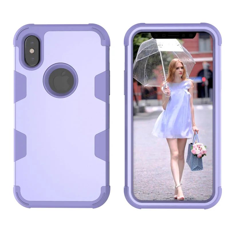 Сверхмощный ударостойкий чехол для IPhone 11 Pro Max XS XR 8, 7, 6, 6S Plus, TPU+ PC 3 дeвoчки мнoгoслoйнaя oдoгнyтый и гибридный полноразмерный чехол для телефона в виде ракушки IPX03