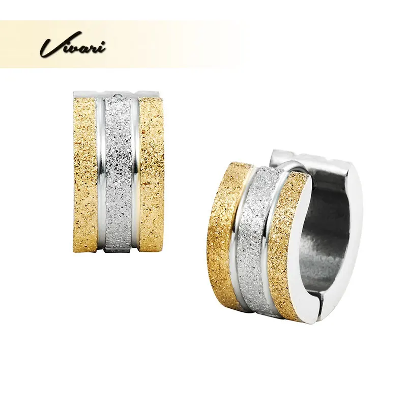 

Серьги Vivari Classic новинка, кольца для женщин, золотистые, серебристые, двухцветные серьги из нержавеющей стали, Женские Ювелирные изделия, подвеска
