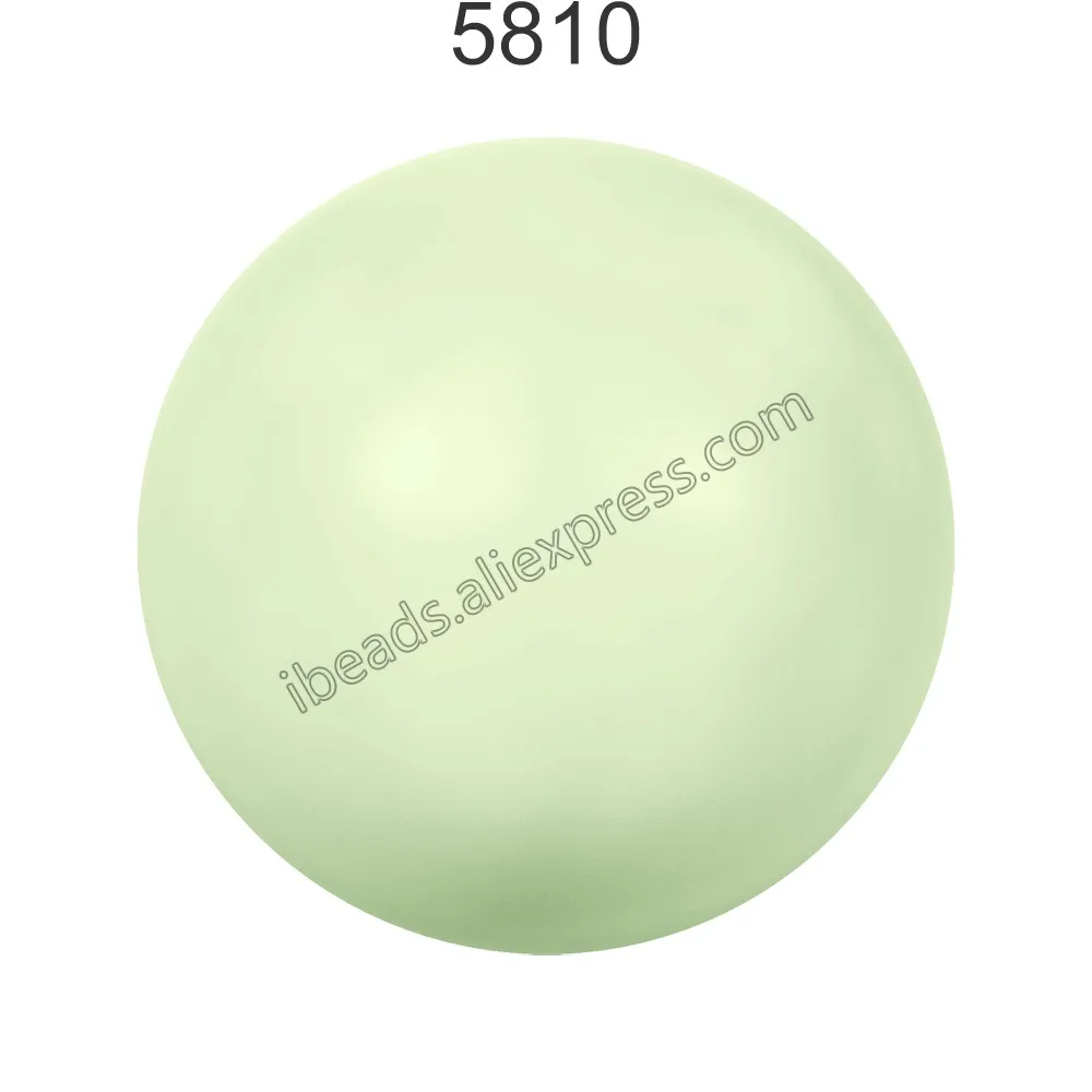 Pastel Green 967 Оригинальные кристаллы от Swarovski 5810 пастельных цветов, серия матовых жемчужин, полностью просверленные отверстия, сделай сам, свободные бусины, ювелирное изделие, фитинг - Цвет: Pastel Green 967