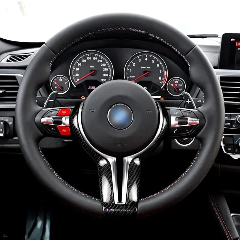 Красный спортивный руль M1 M2 модель кнопка для BMW 3 серии E90 E92 E93 M3 2007 2013|Лепнина