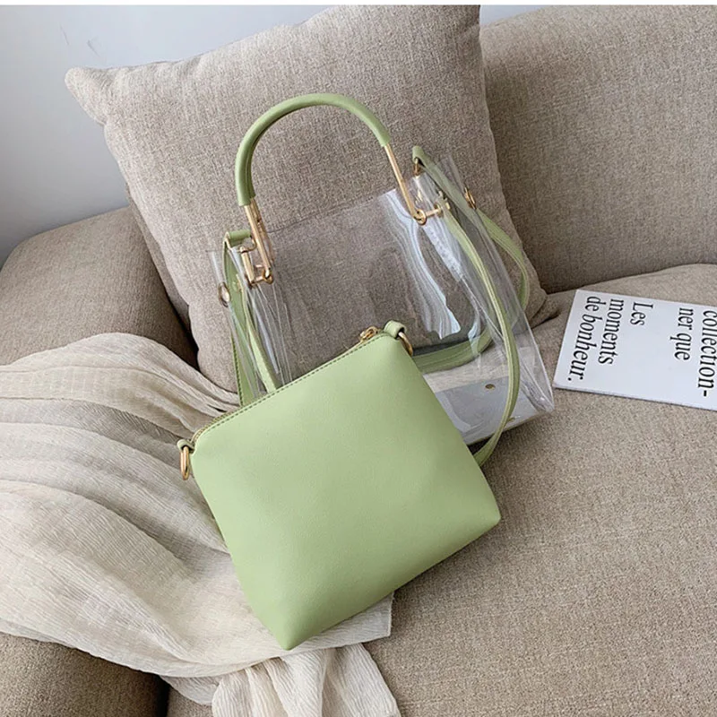 XMESSUN 2020 женские композитные прозрачные сумки летняя мода пляжные металлические