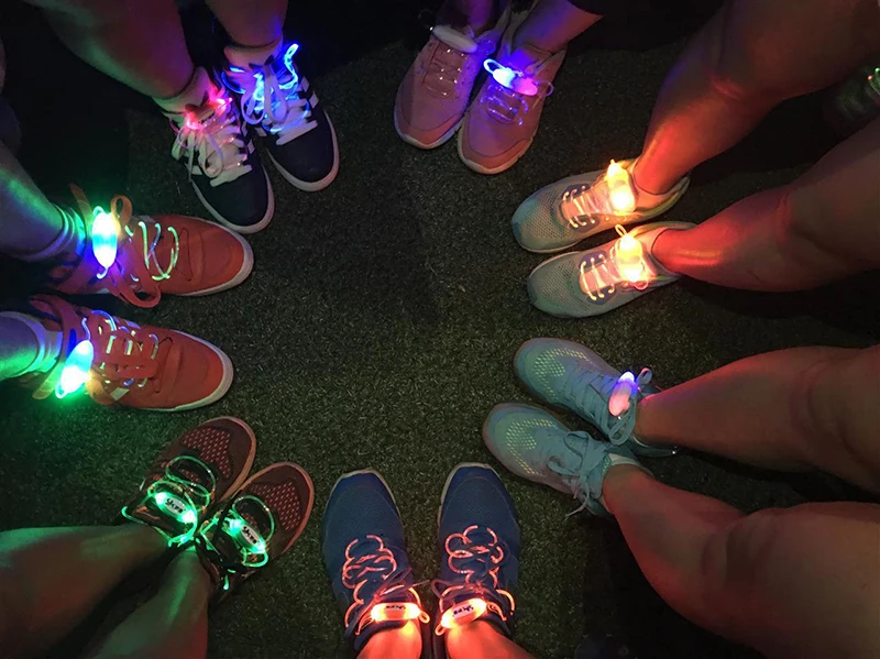 1 шт. разноцветная неоновая обувь с LED подсветкой, обувь на шнурках, светящиеся шнурки, аксессуары, вечерние принадлежности