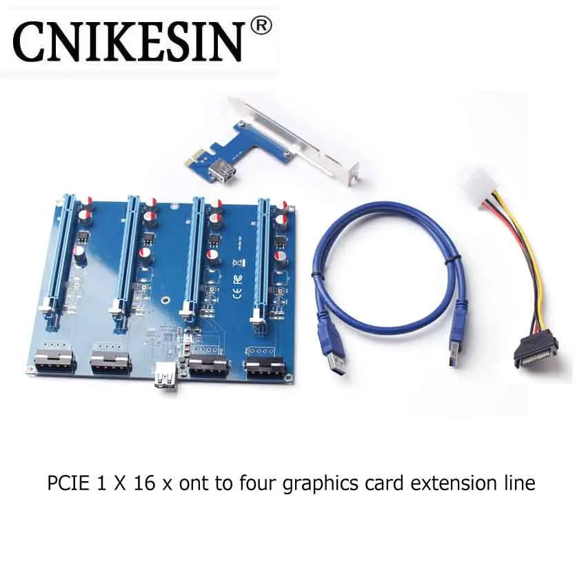 CNKESIN горная карта Pci e адаптер от 1 до 4 1X 16X Riser Mount Card для ПК компьютер|Интегральные