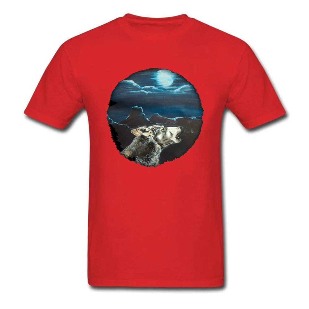 Мужская футболка Moon Of The Wolf с круглым вырезом молодежная одежда наивысшего