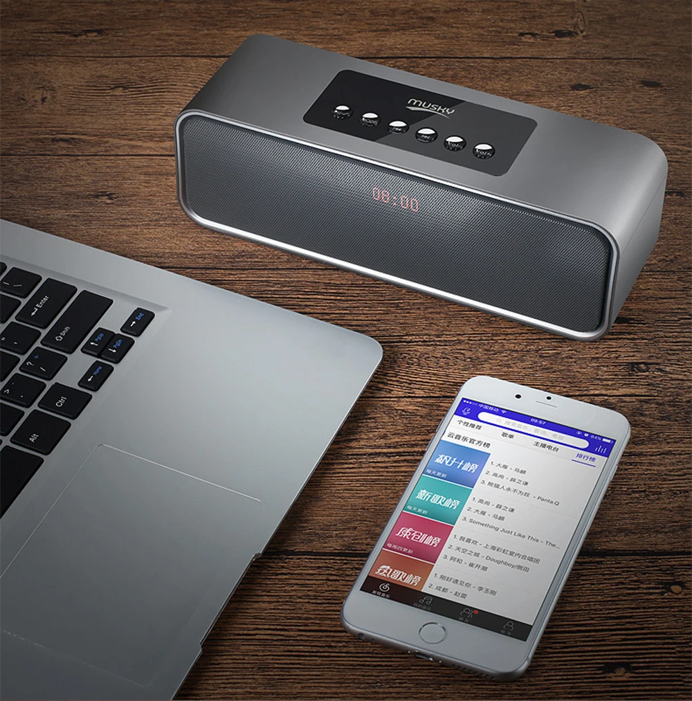 DY22L беспроводной HIFI Bluetooth динамик портативный радио сабвуфер будильник звук 3D стерео музыка объемный поддержка TF AUX