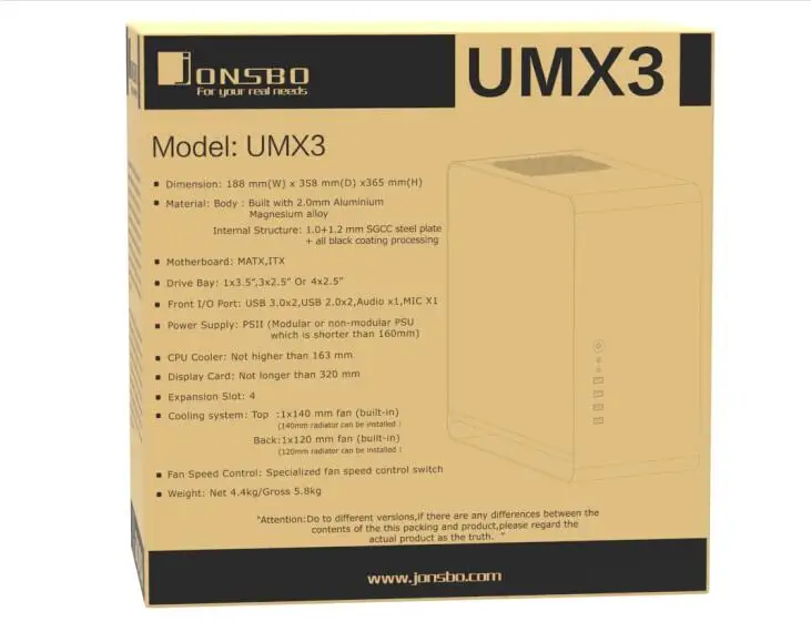JONSBO UMX3 алюминиевое шасси MATX маленькое Шасси для HTPC