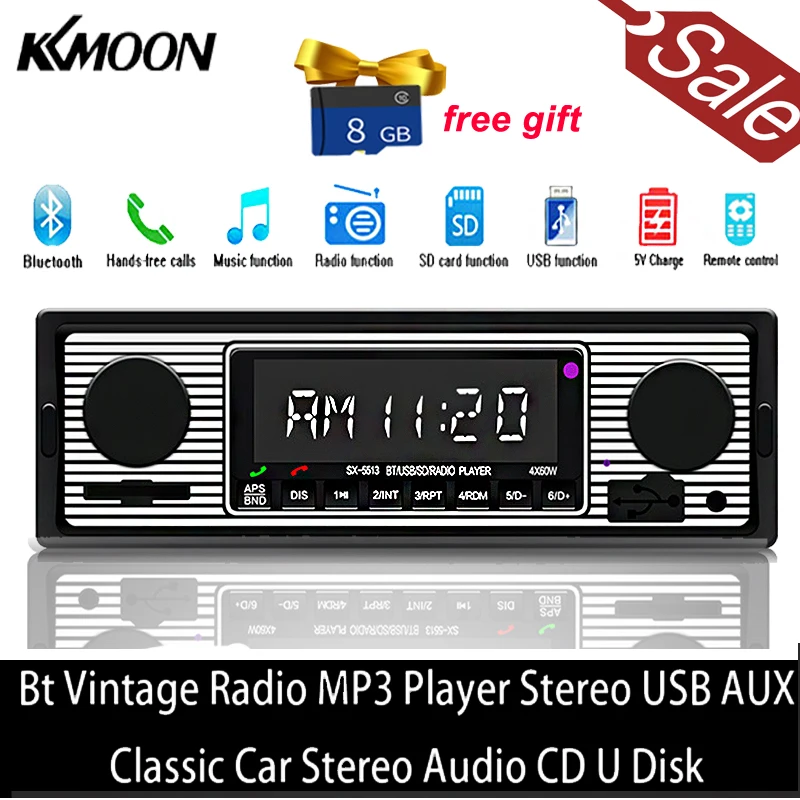 KKMOON автомобильный Bt стерео музыкальный USB TFcard AUX классический аудио fm передатчик