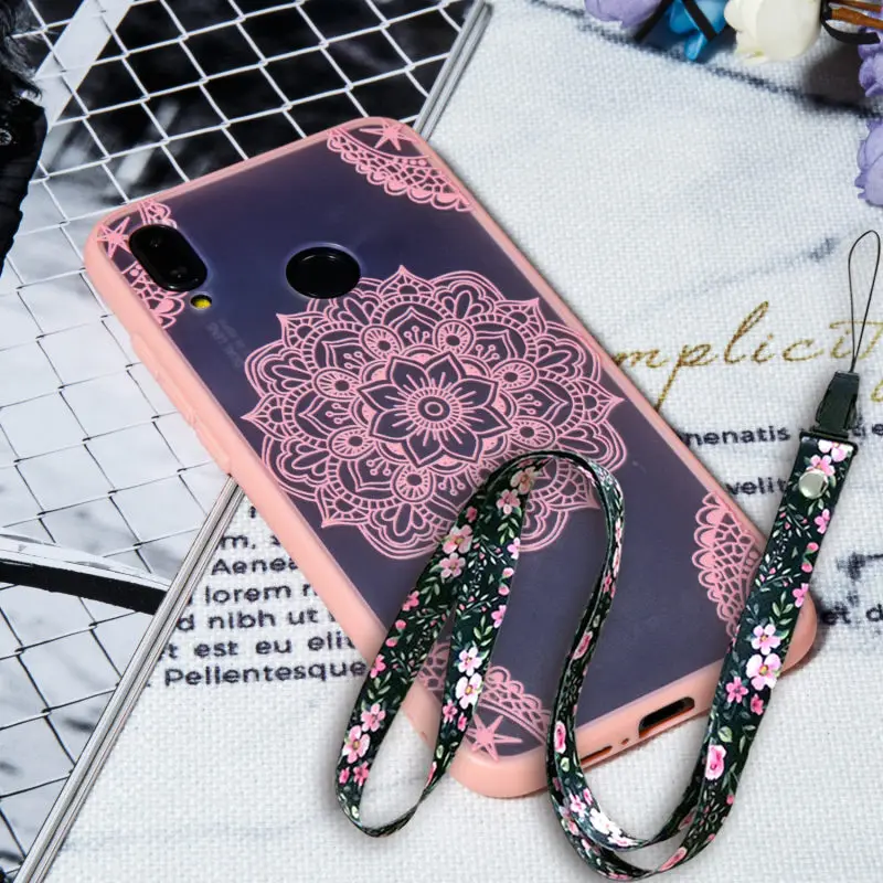 Мягкий ТПУ чехол huawei P20 Lite чехол s для Coque huawei P20 Lite P20 Pro Чехол 3D рельефный кружевной цветок силиконовый Жесткий pc задний Чехол - Цвет: 13
