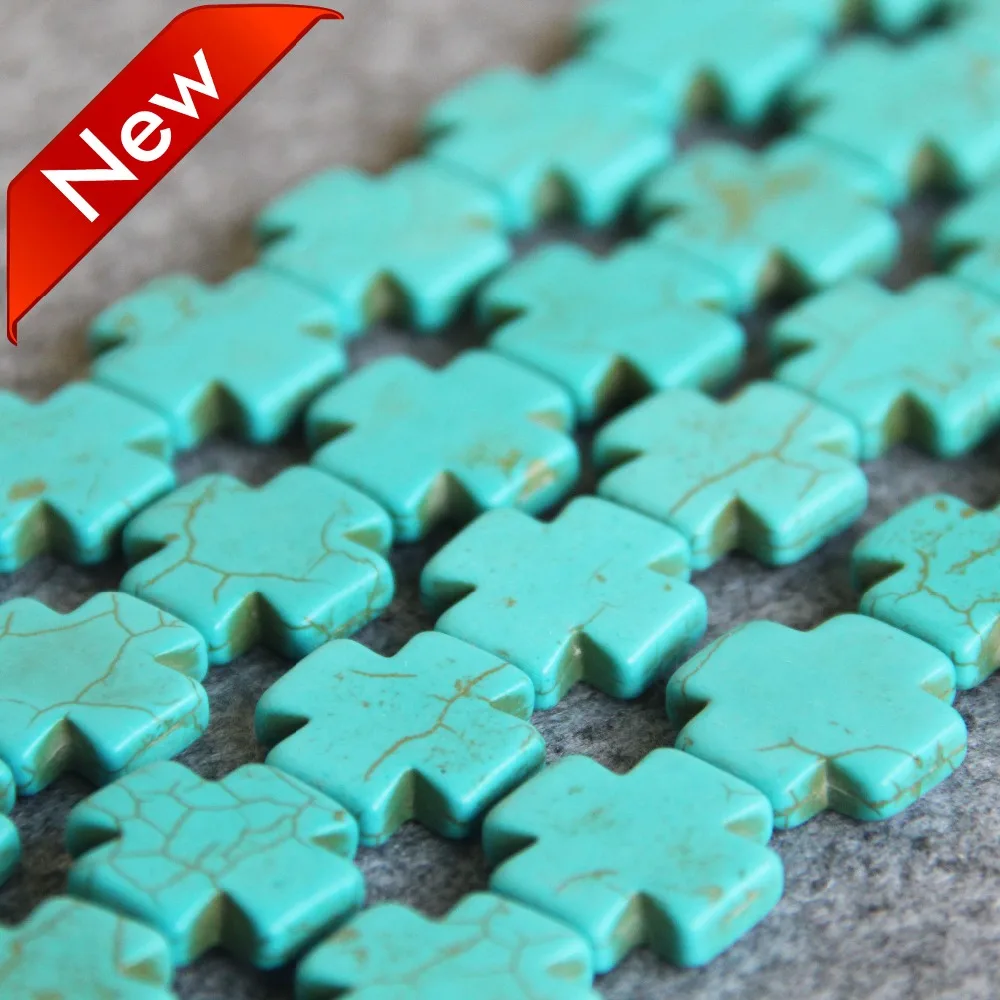 Новинка для ожерелий 20*20 мм натуральные турецкие каменные бусины Howlite свободные